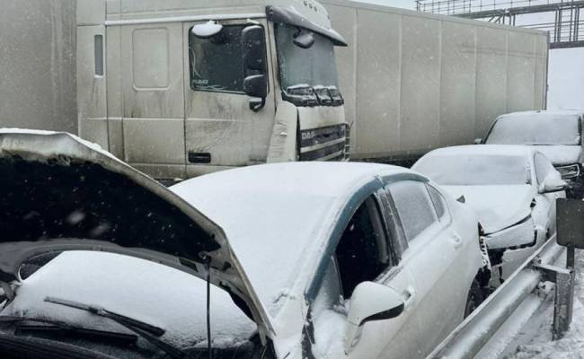 «Ольга», хватит! В массовой аварии на М-4 в пурге столкнулись 29 авто