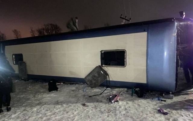 Авария с участием пассажирского автобуса произошла под Воронежем