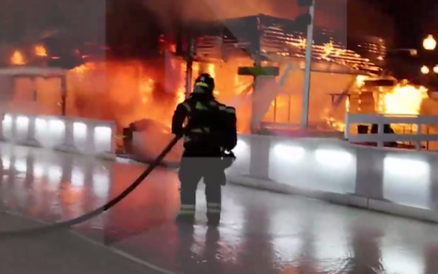 Пожар вспыхнул в кафе на территории Парка Горького в Москве