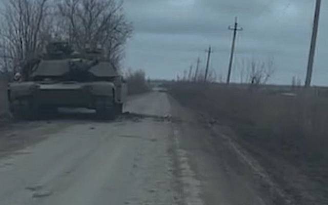 Российские войска уничтожили еще один танк Abrams на авдеевском направлении