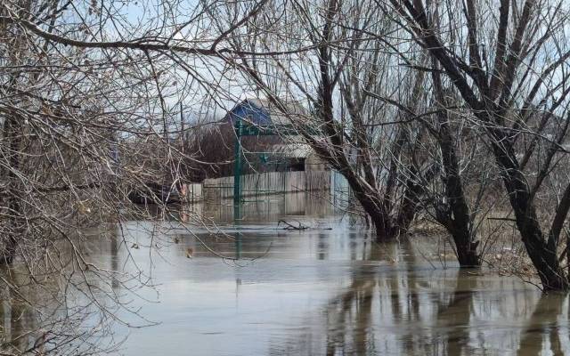 В Кургане вода перешла через мост в районе Малое Чаусово
